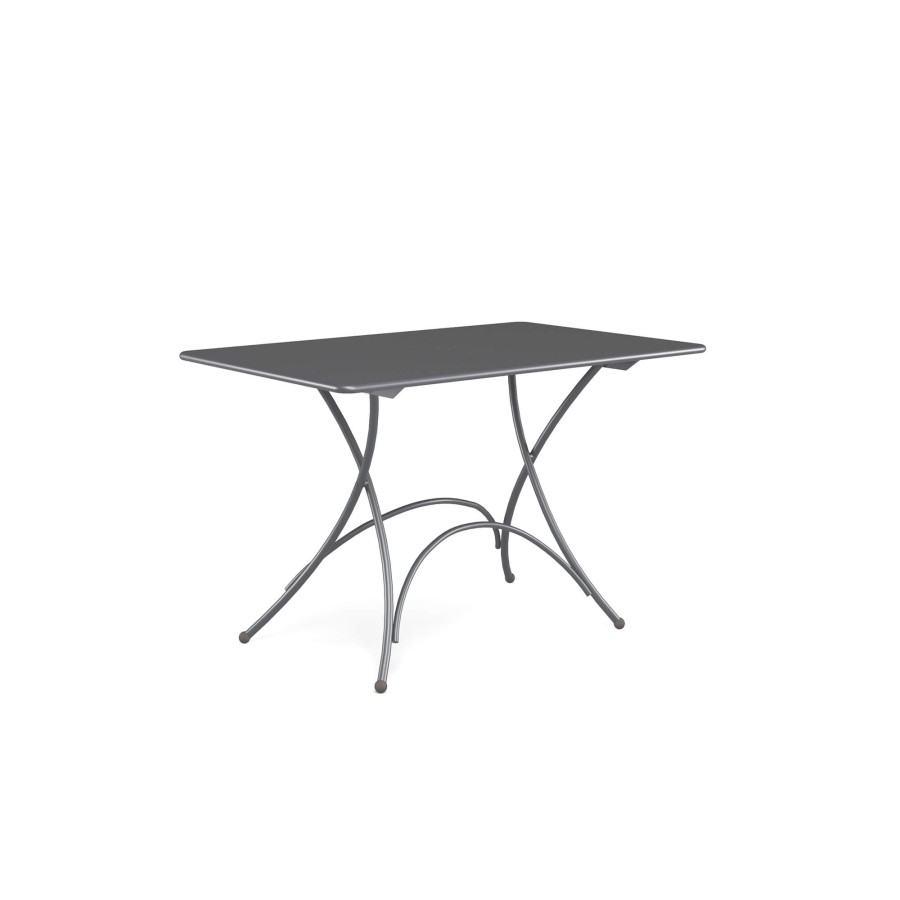 Tables EMU | Garden Folding Rectangular Table 120X76 / Outside In Steel - Collection Pigalle