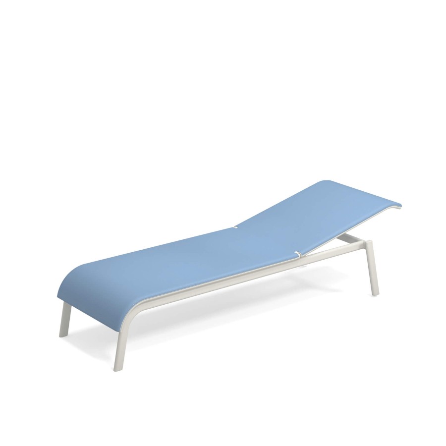 Sunloungers And Reclainers EMU | Garden Stackable Sunbed / Outside In Aluminium, Emu-Tex - Collection Tiki