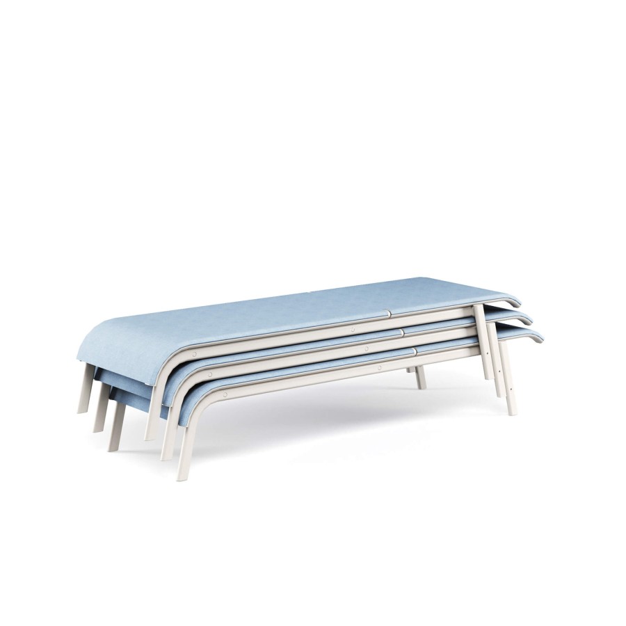 Sunloungers And Reclainers EMU | Garden Stackable Sunbed / Outside In Aluminium, Emu-Tex - Collection Tiki