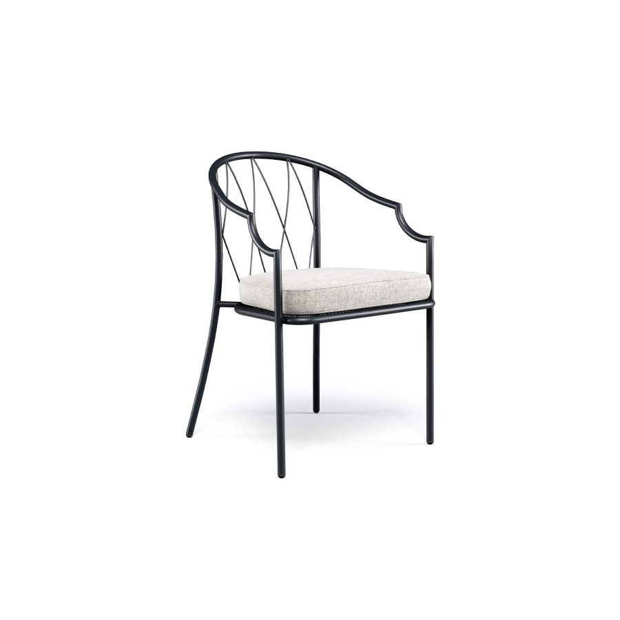 Chairs EMU | Garden Armchair / Outside In Steel - Collection Como